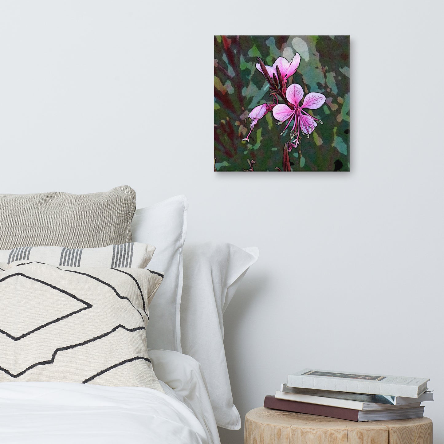 Canvas small purple flower