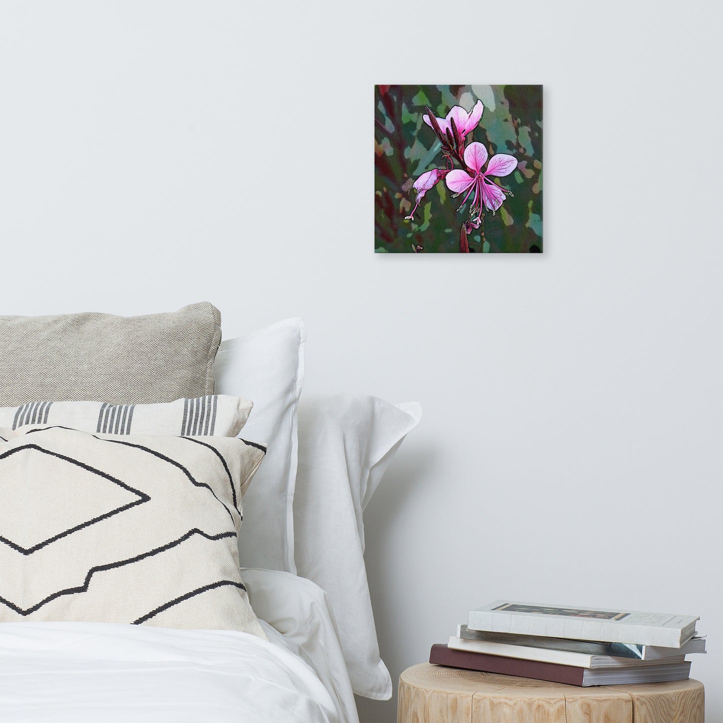 Canvas small purple flower