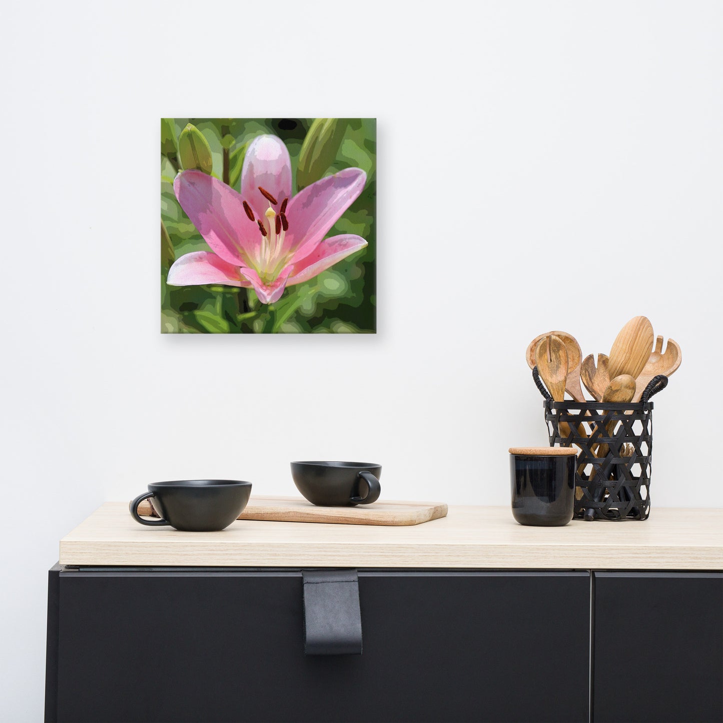 Canvas pink lily