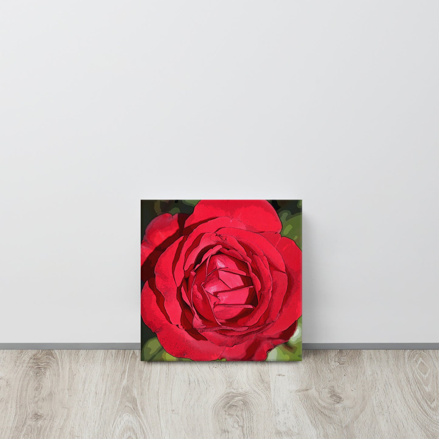 Canvas red rose