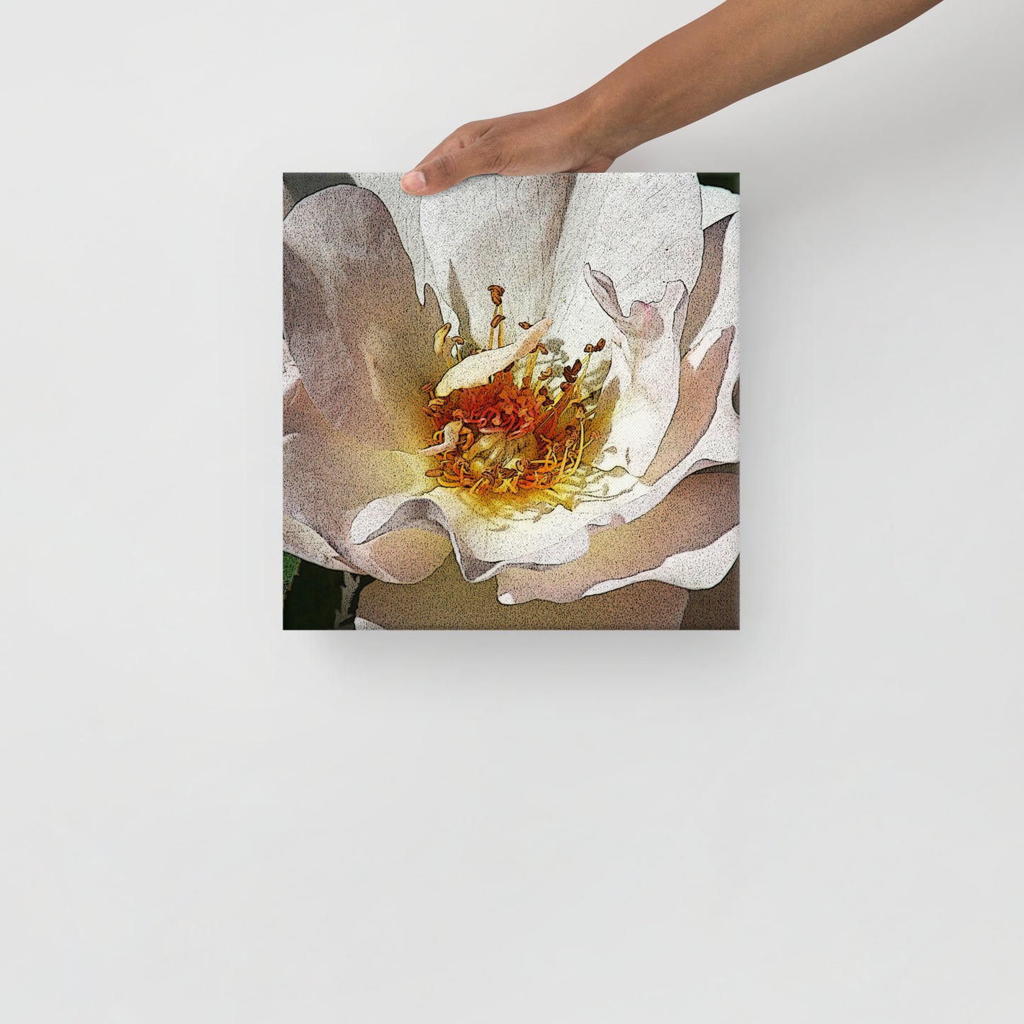 Canvas white flower