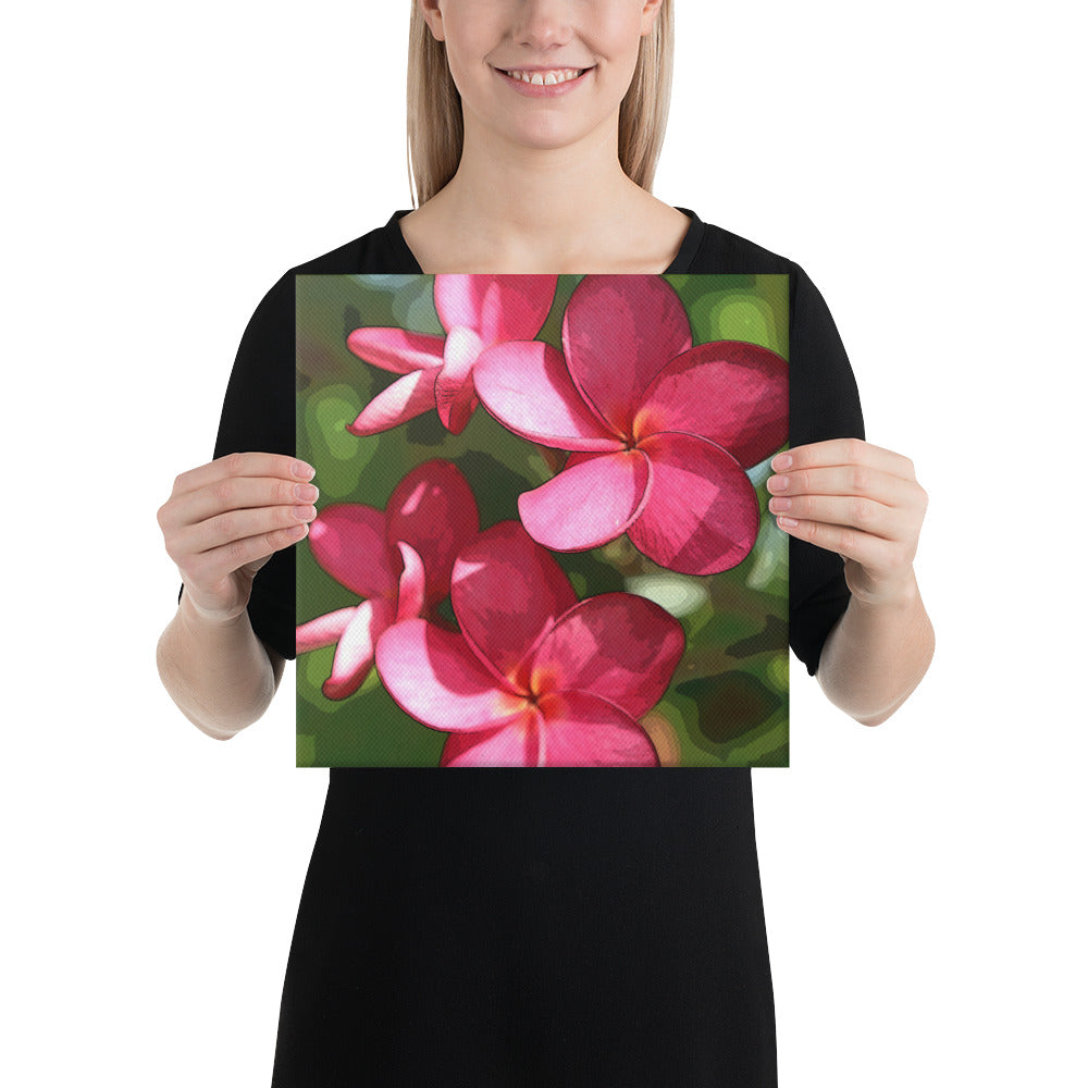 Canvas pink plumeria