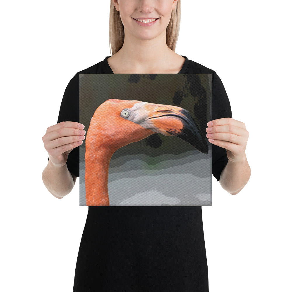 Canvas flamingo