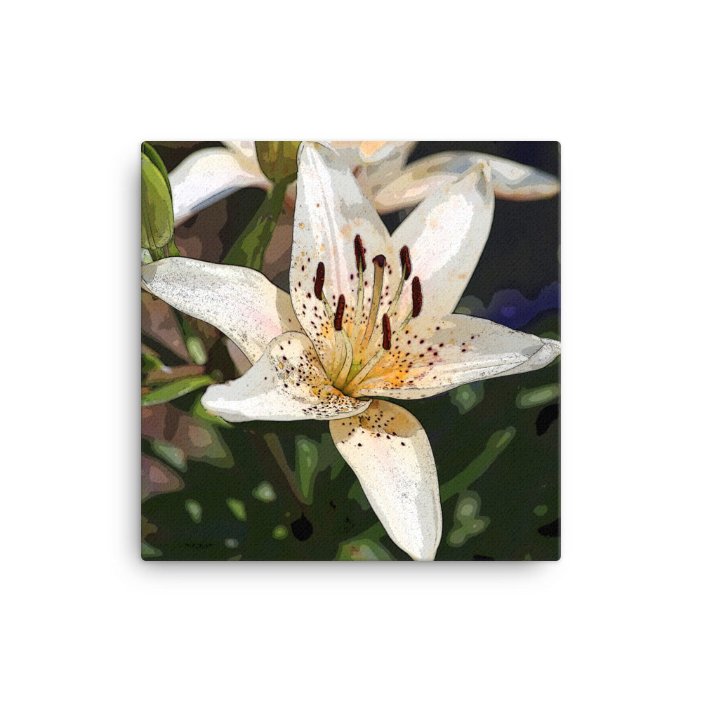 Canvas white lilies