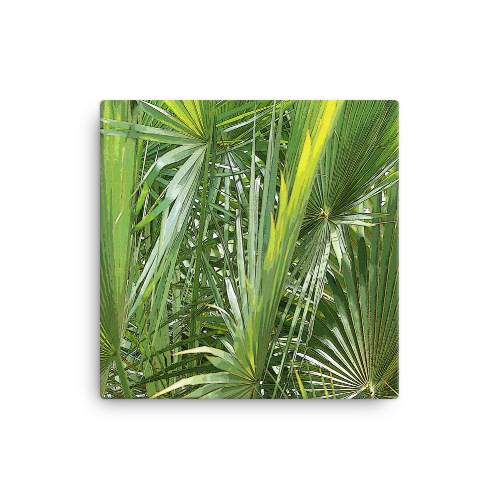 Canvas tropical leaves 1