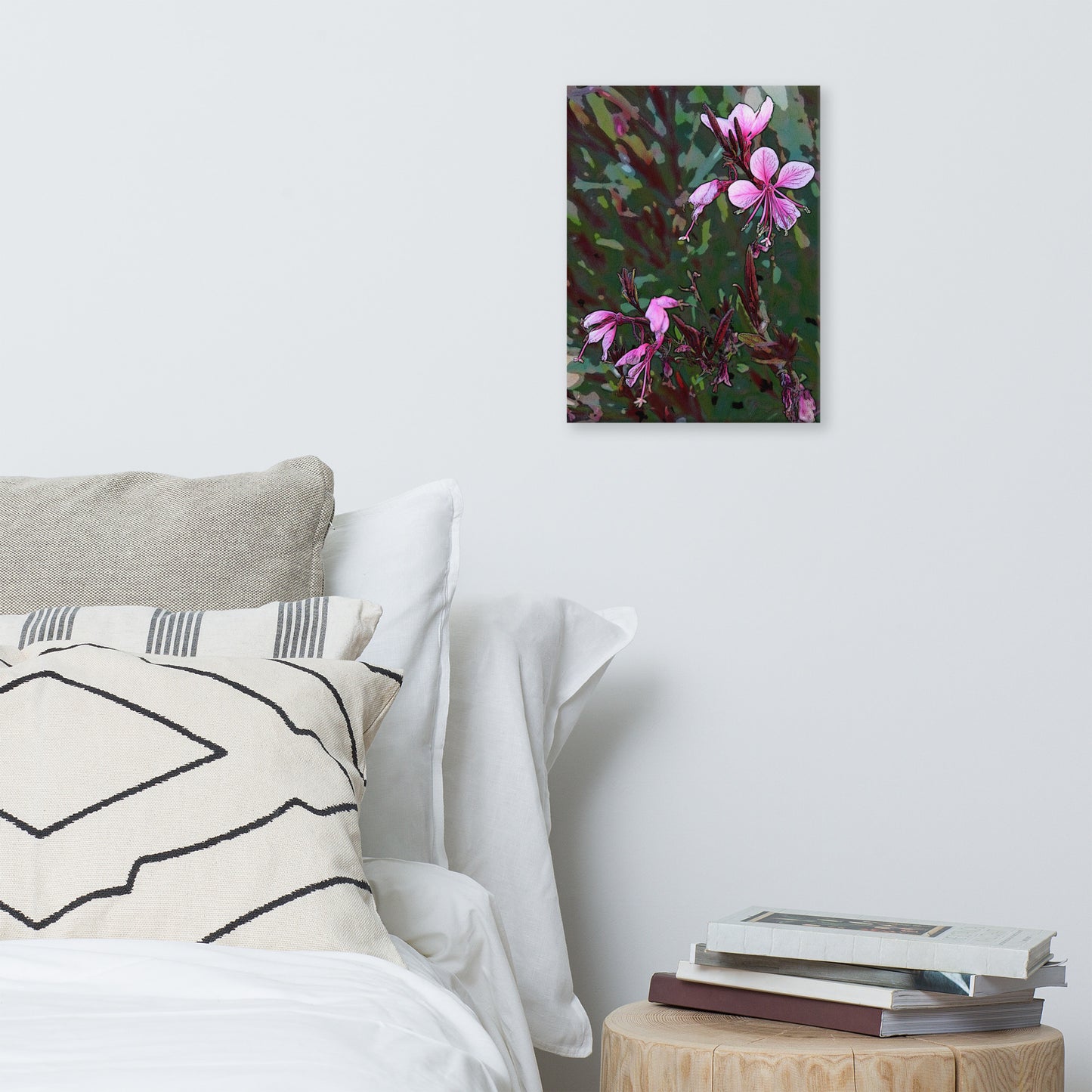 Canvas small purple flower