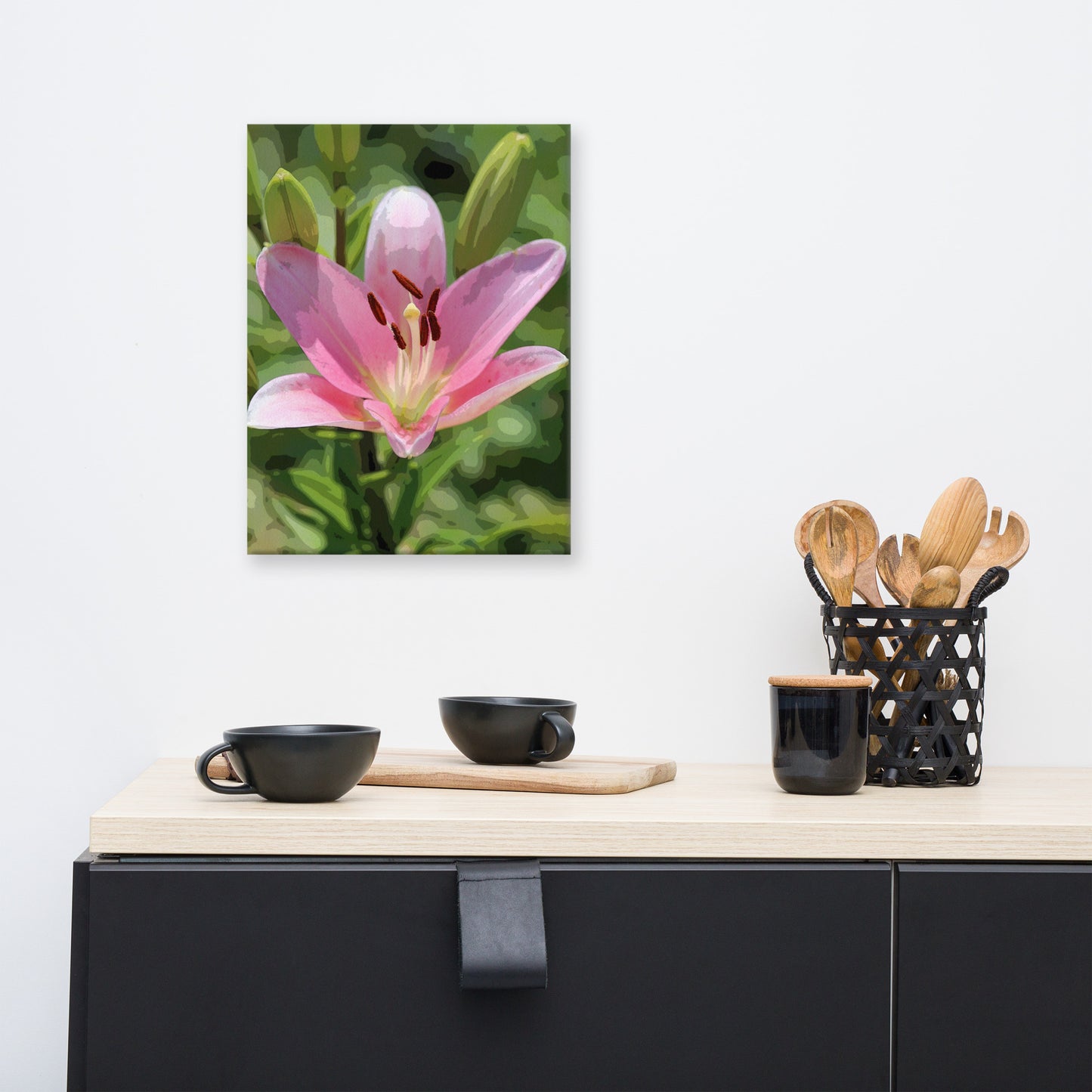 Canvas pink lily