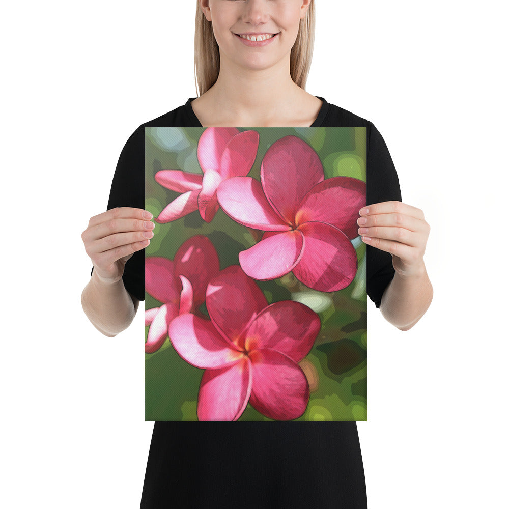 Canvas pink plumeria