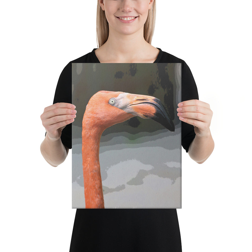 Canvas flamingo