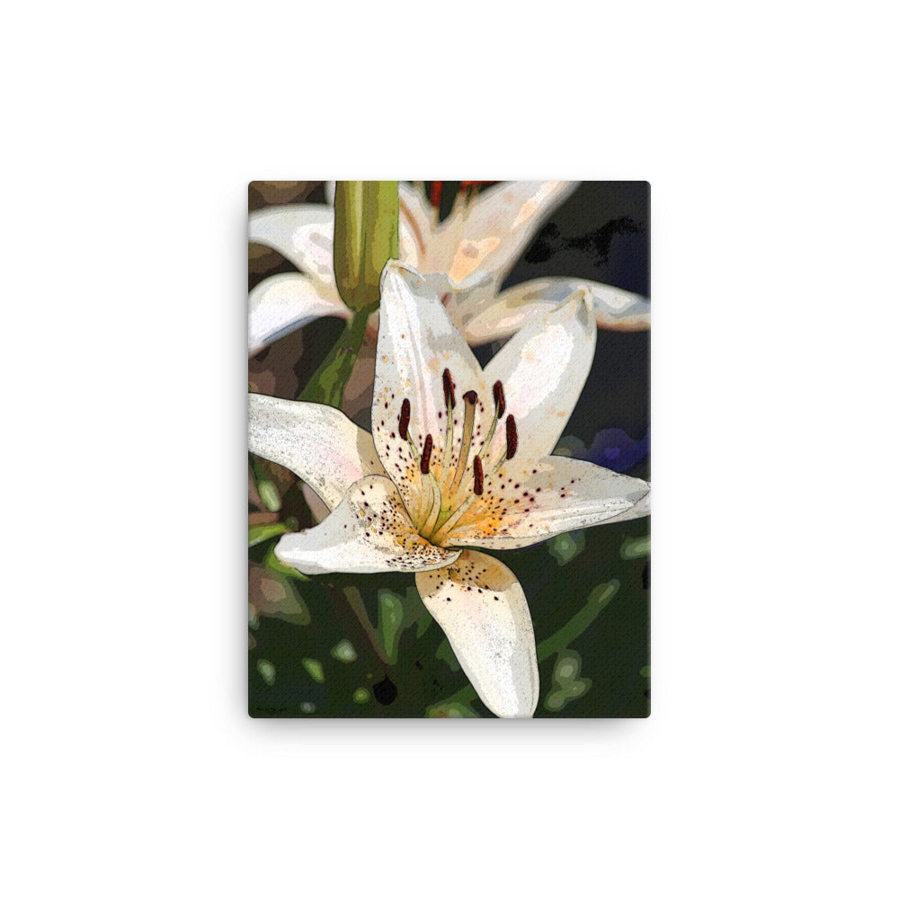 Canvas white lilies