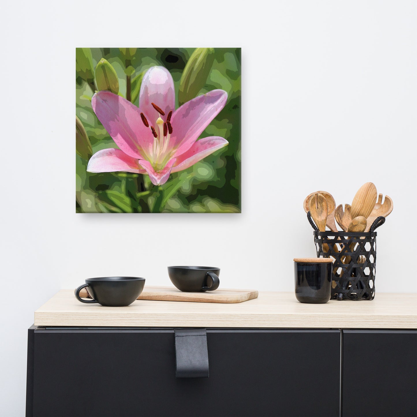 Canvas pink lily