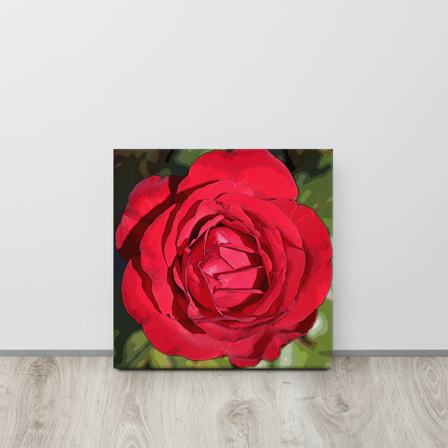 Canvas red rose