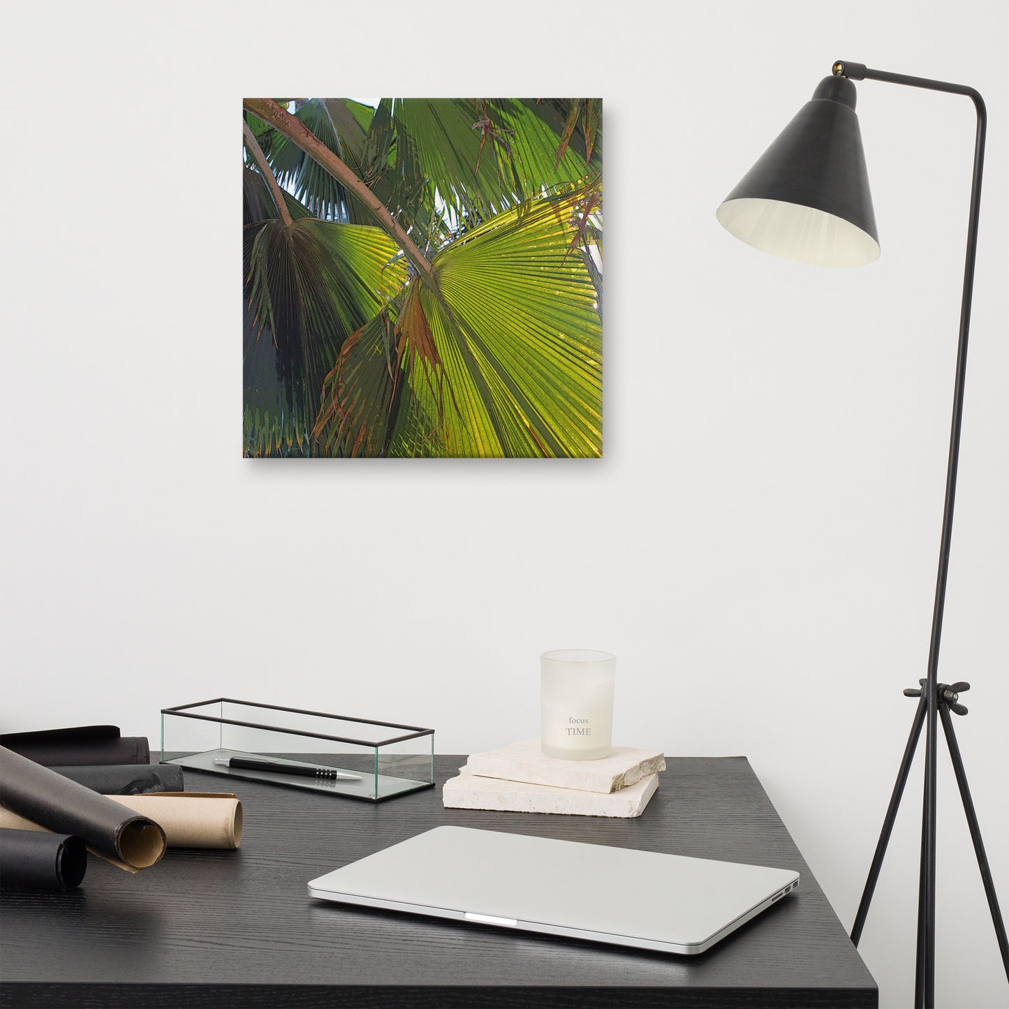 Canvas palm leaves 3