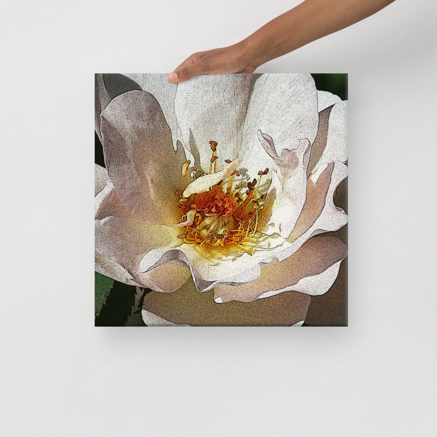 Canvas white flower