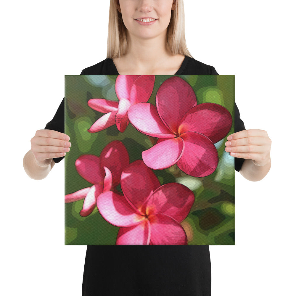 Canvas pink plumeria