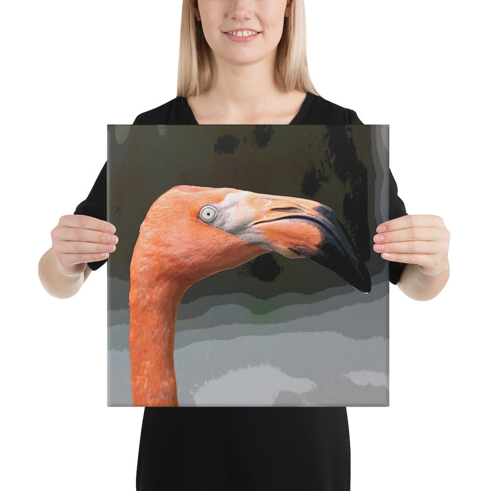 Canvas flamingo