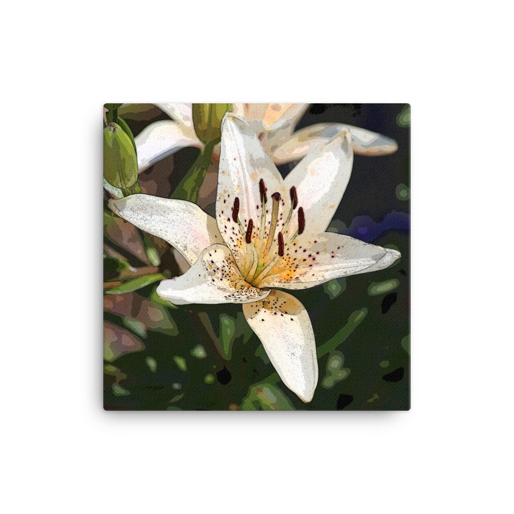 Canvas white lilies