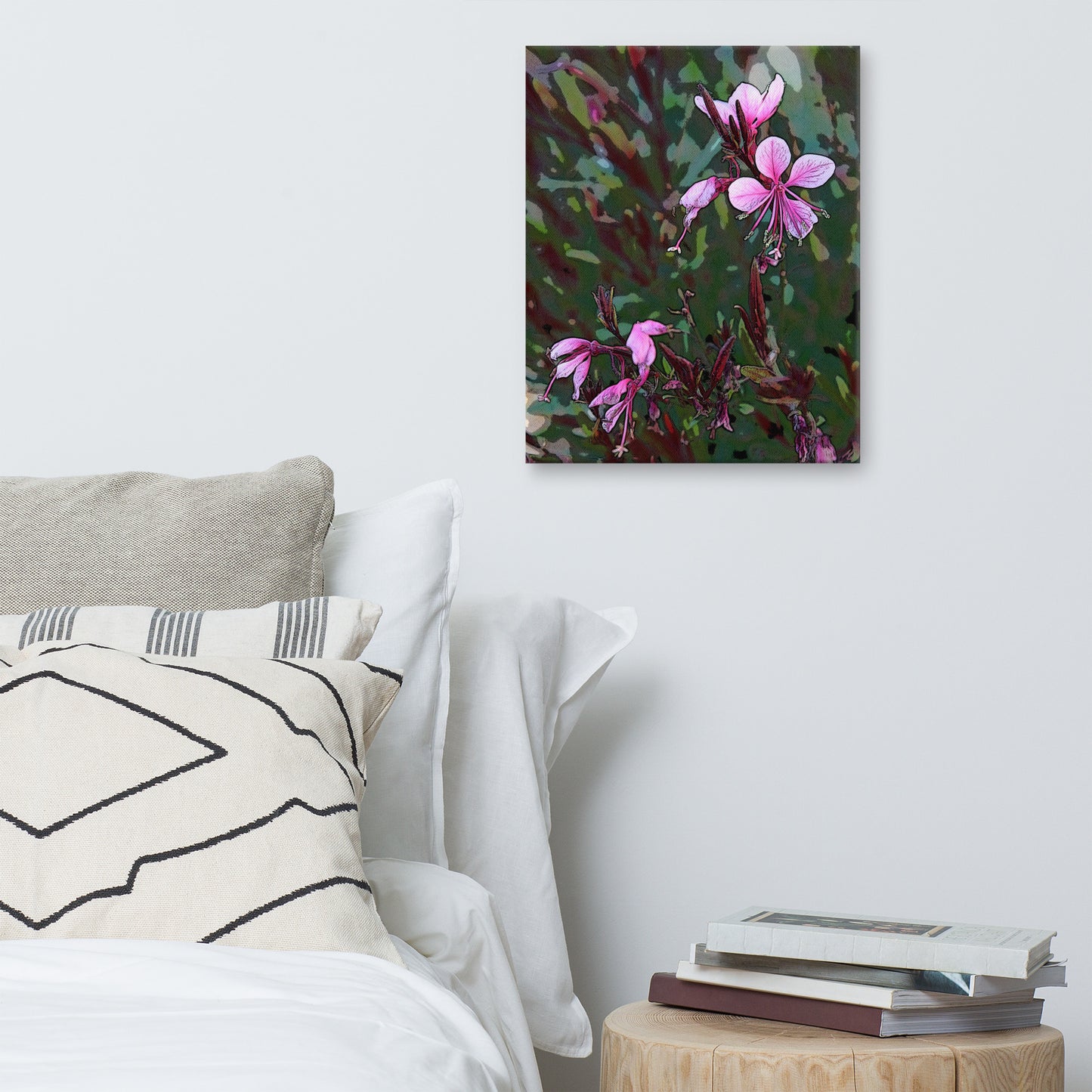 Canvas small purple flower