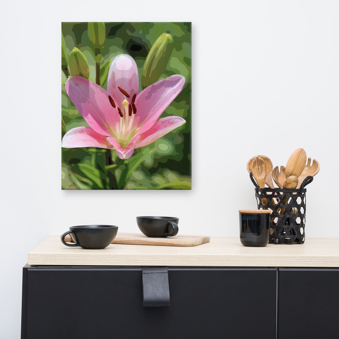 Canvas pink lily