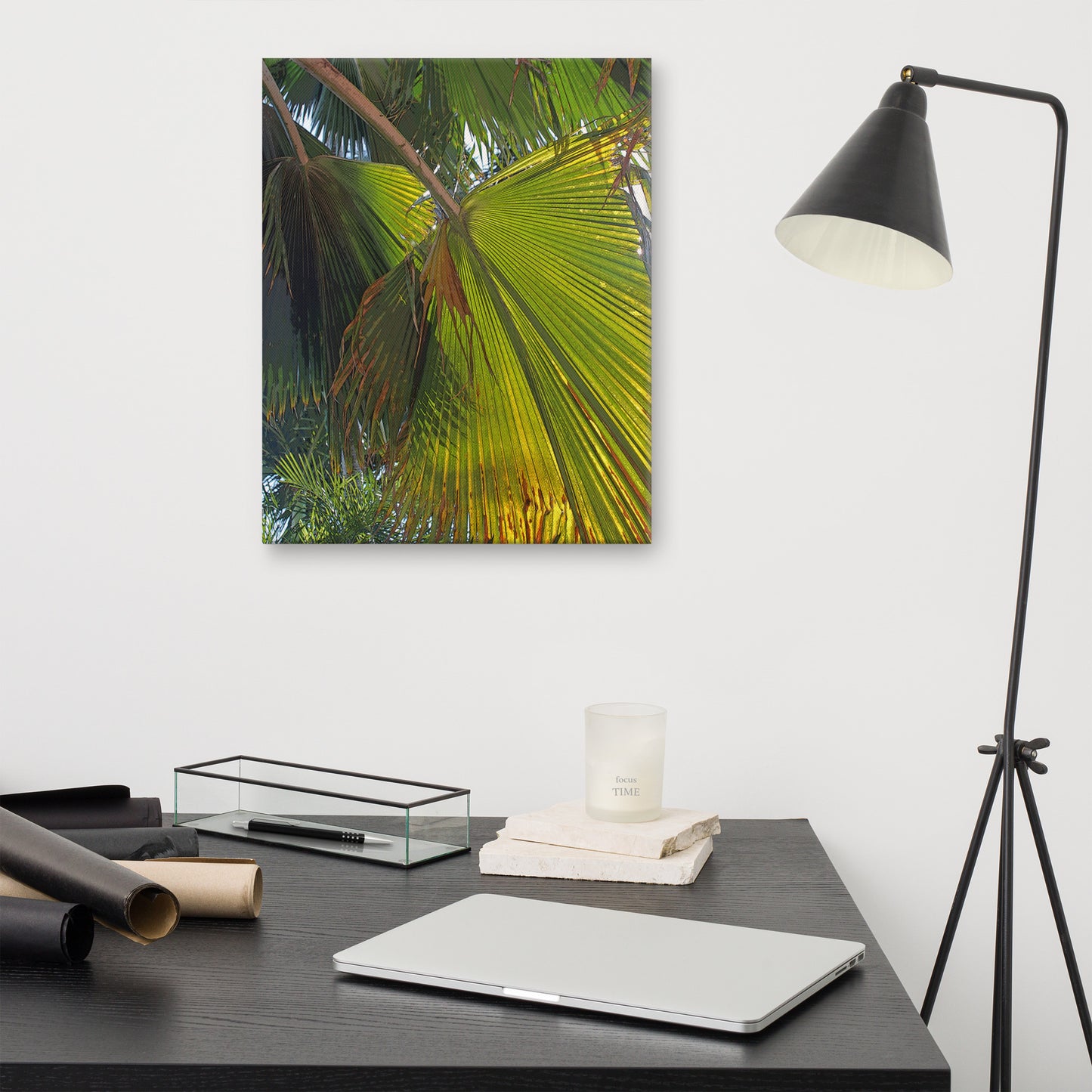 Canvas palm leaves 3