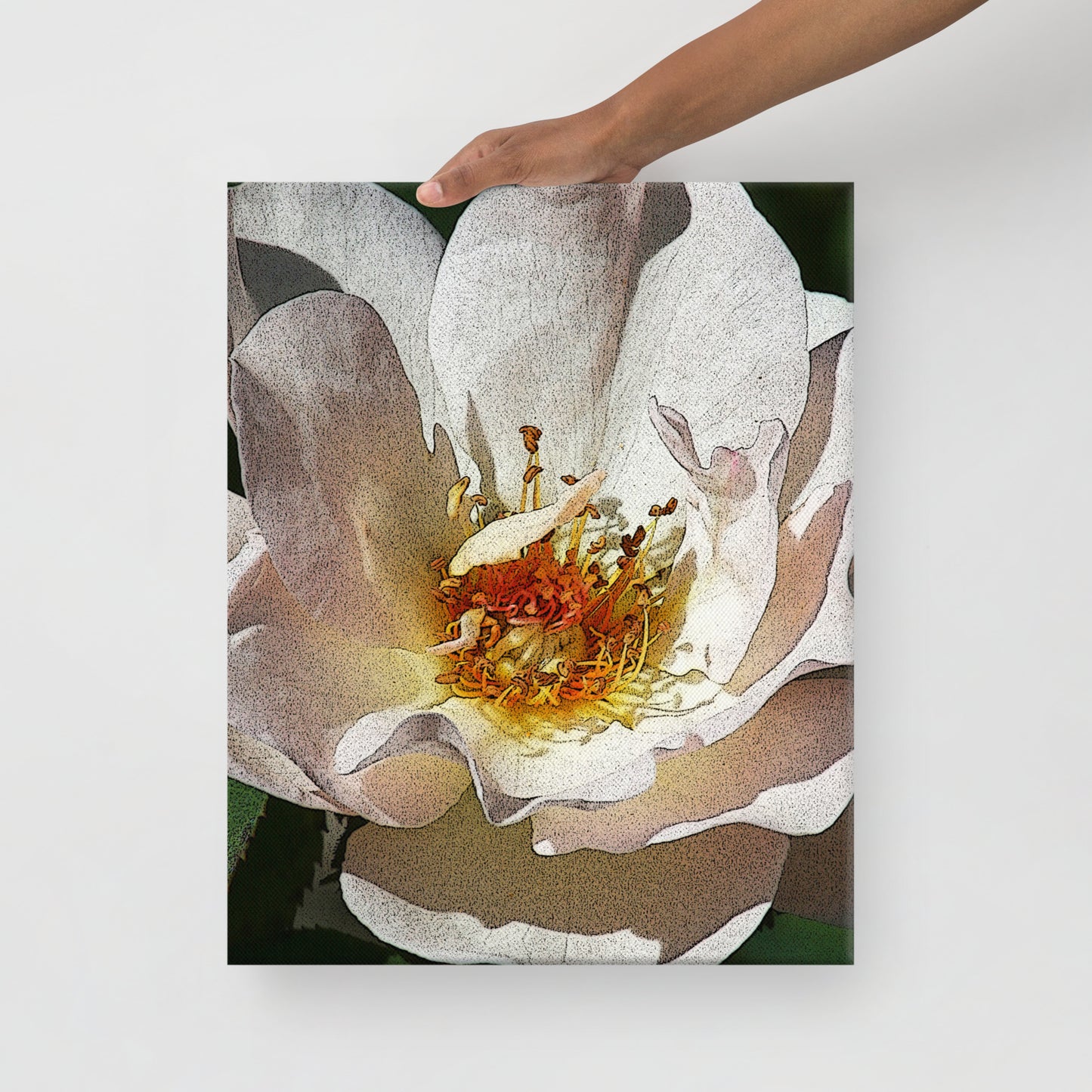 Canvas white flower