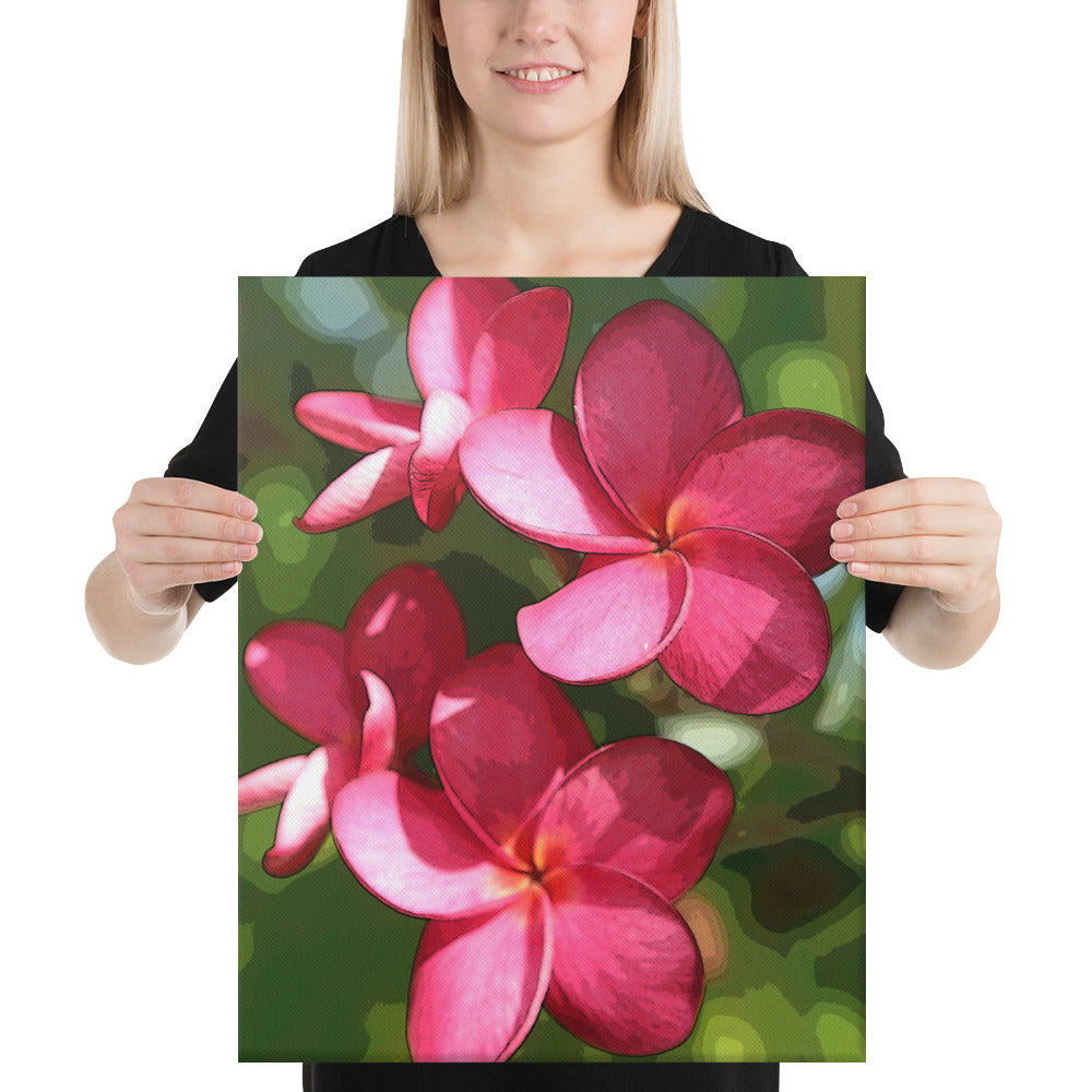 Canvas pink plumeria