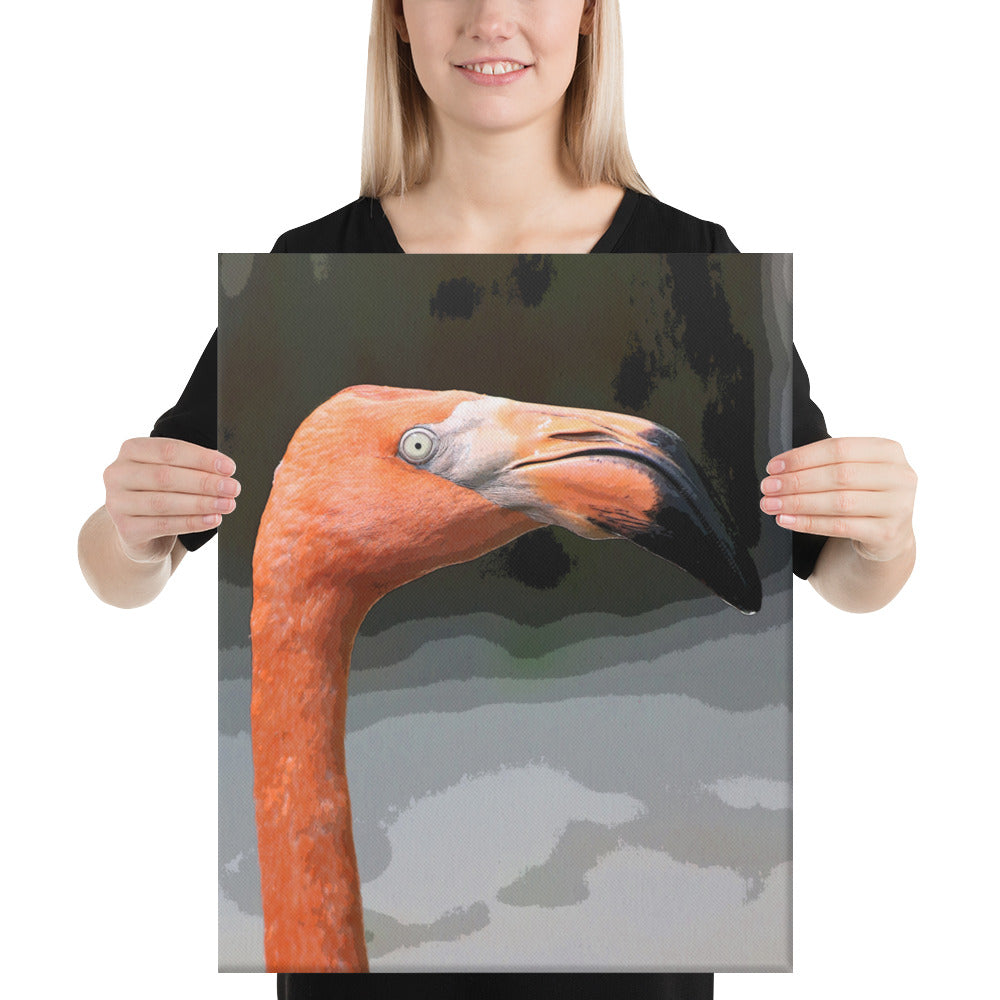 Canvas flamingo