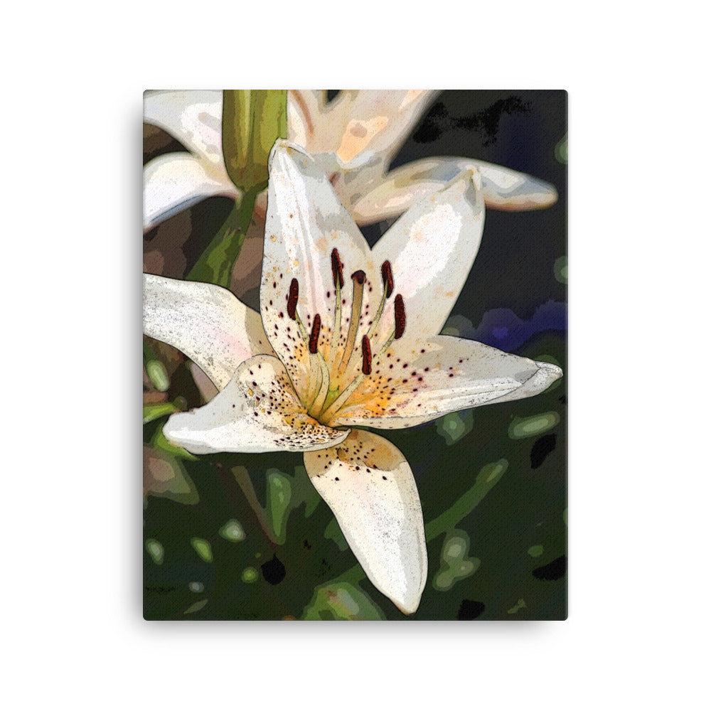 Canvas white lilies