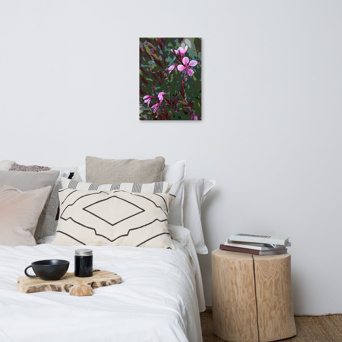 Canvas small purple flower