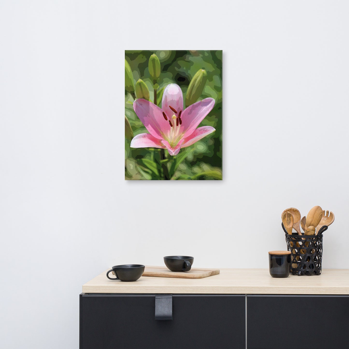 Canvas pink lily