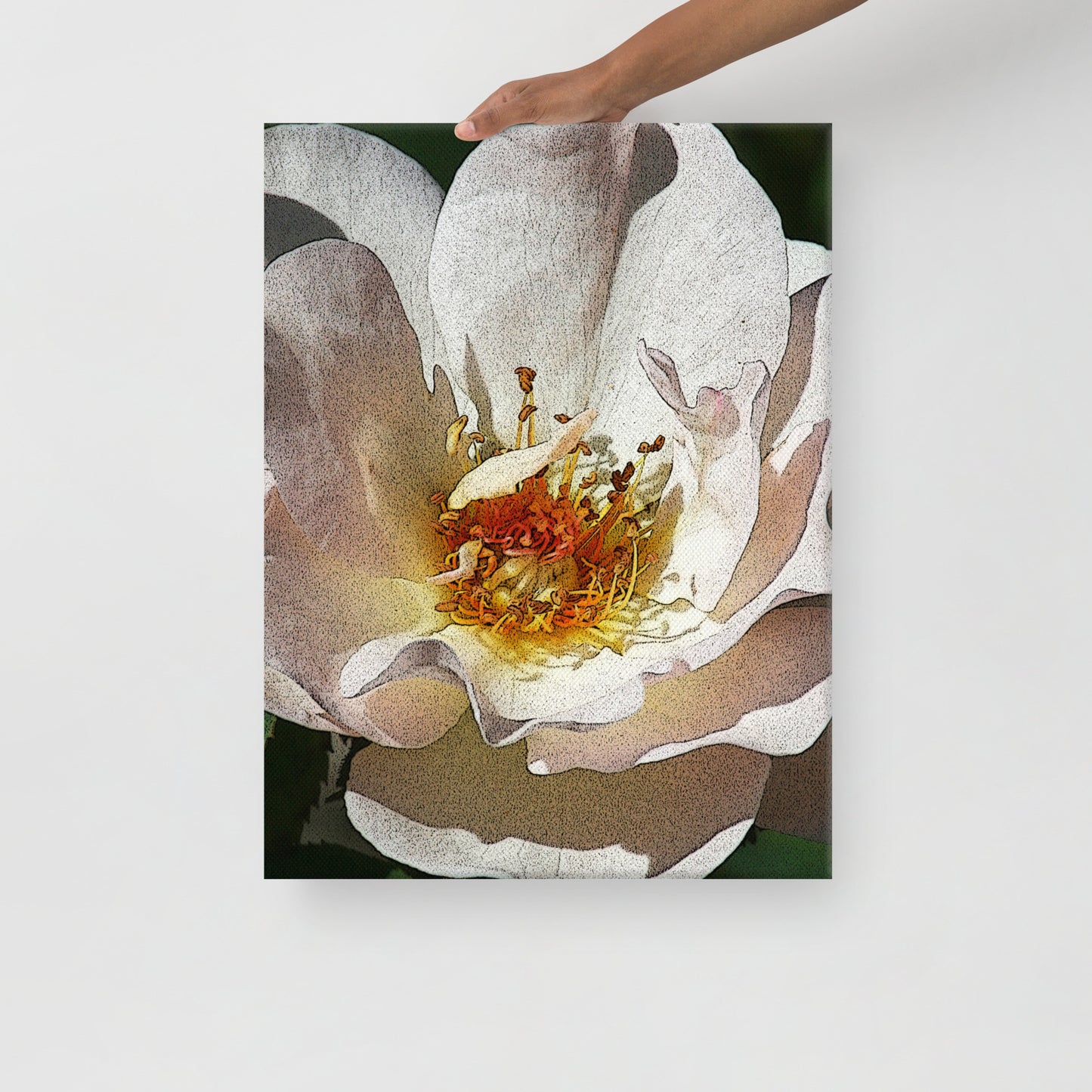 Canvas white flower