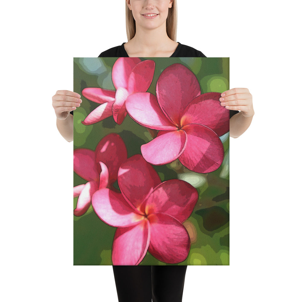 Canvas pink plumeria