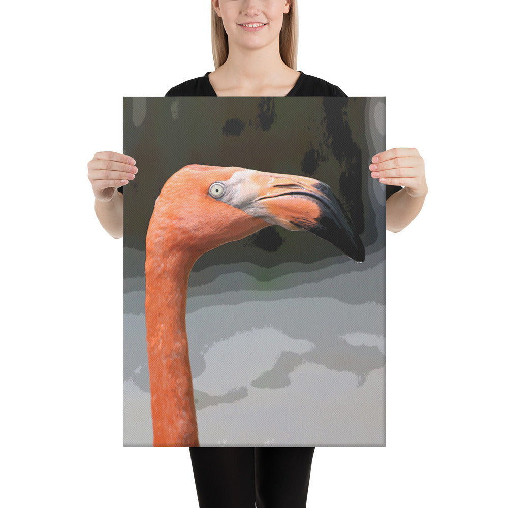 Canvas flamingo