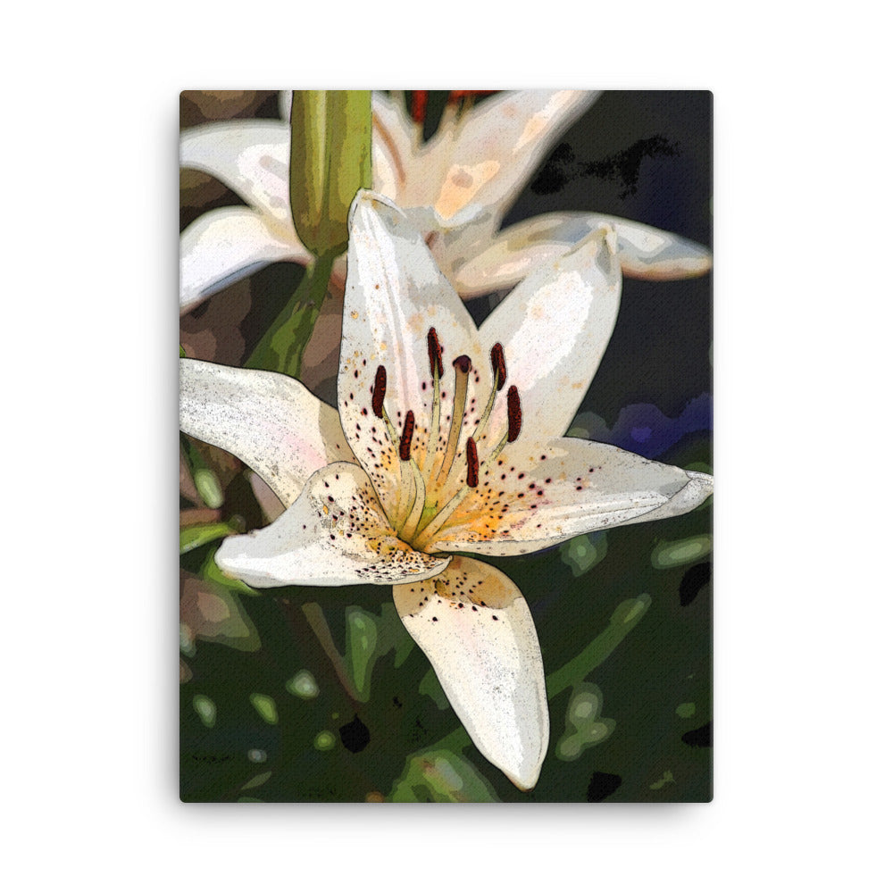 Canvas white lilies