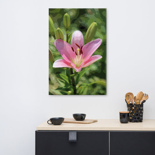 Canvas pink lily