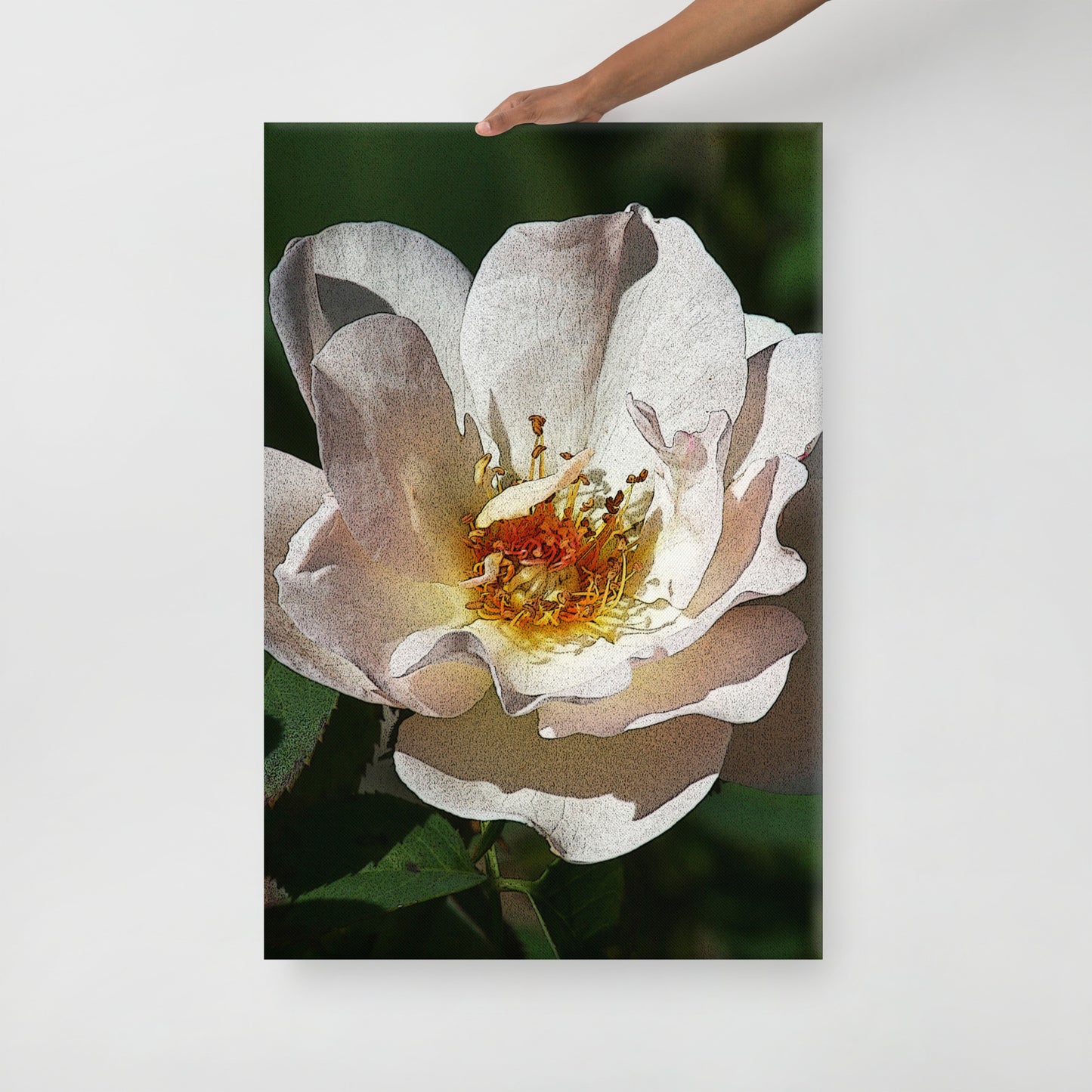 Canvas white flower