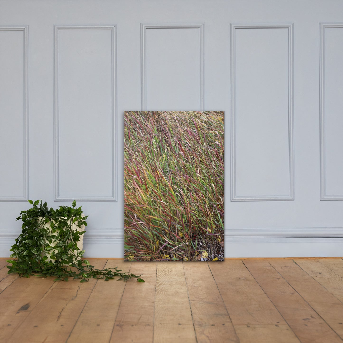 Canvas fall grasses