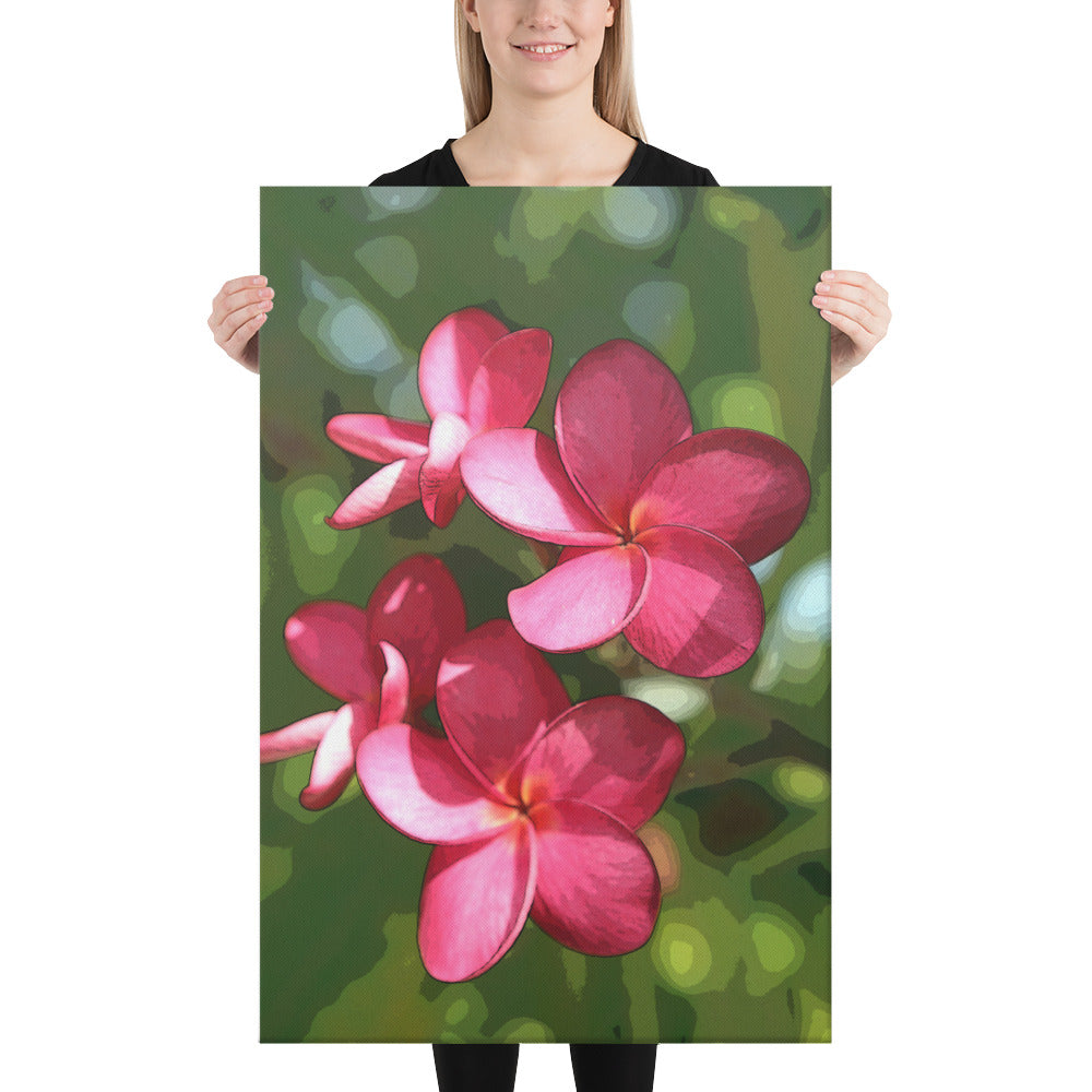 Canvas pink plumeria