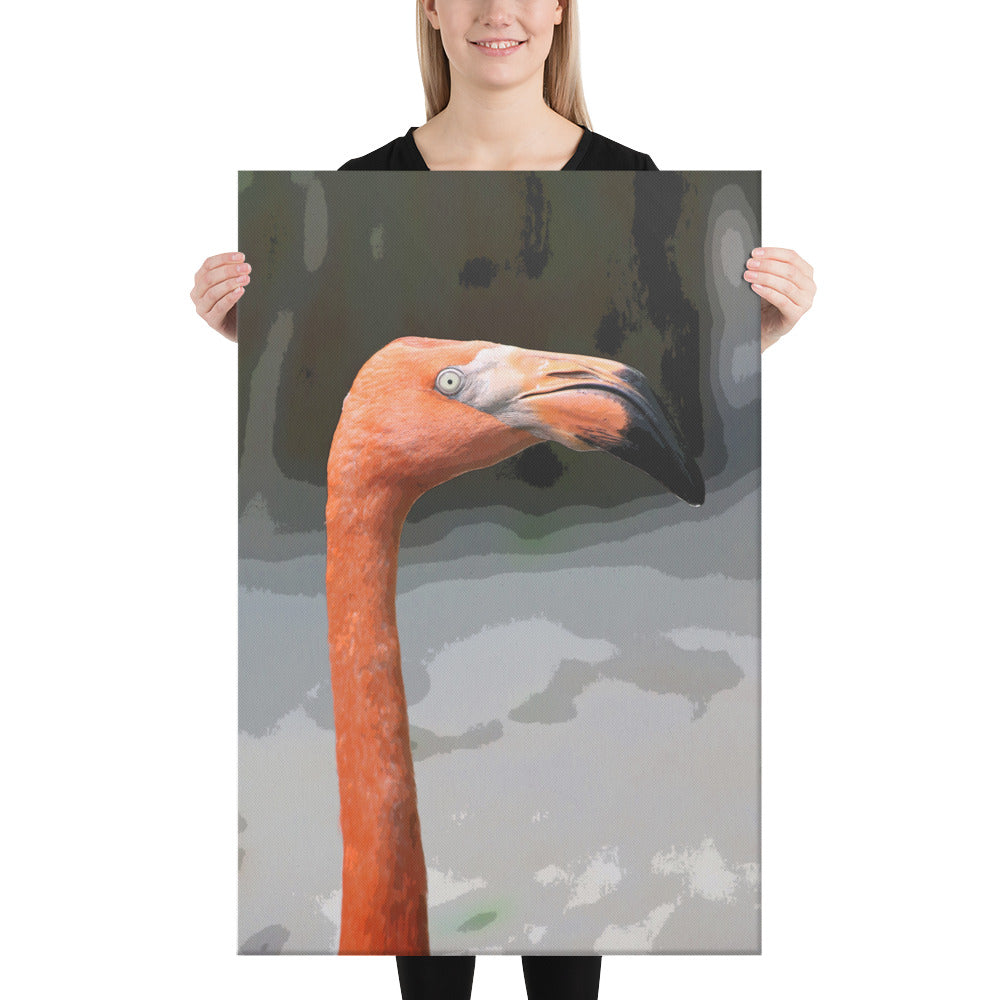 Canvas flamingo