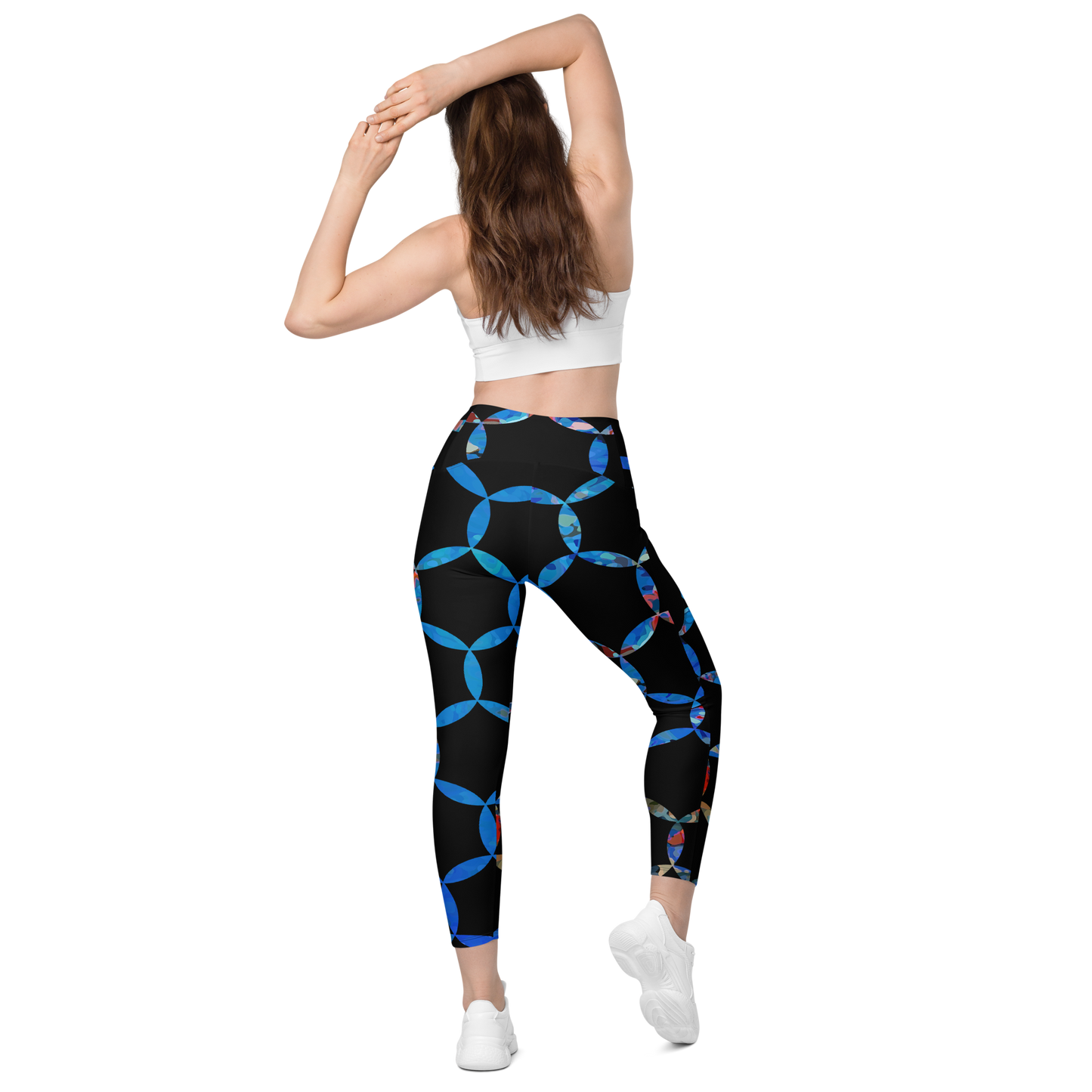 Crossover leggings with pockets