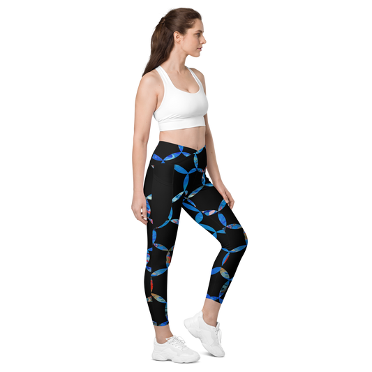 Crossover leggings with pockets